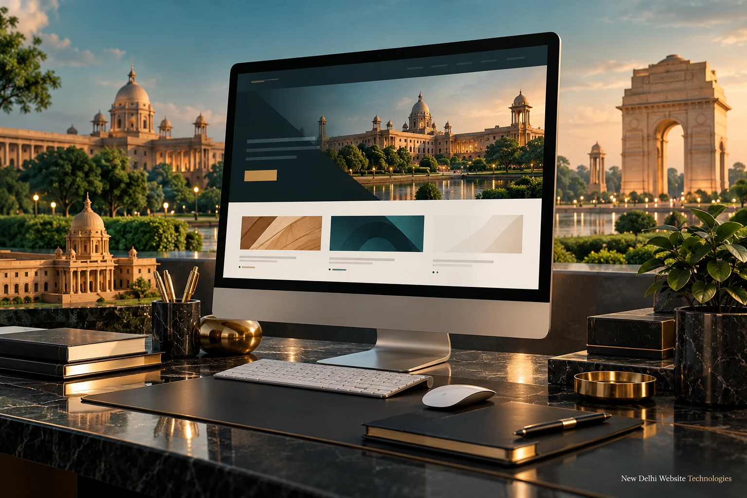 Website development concept for New Delhi