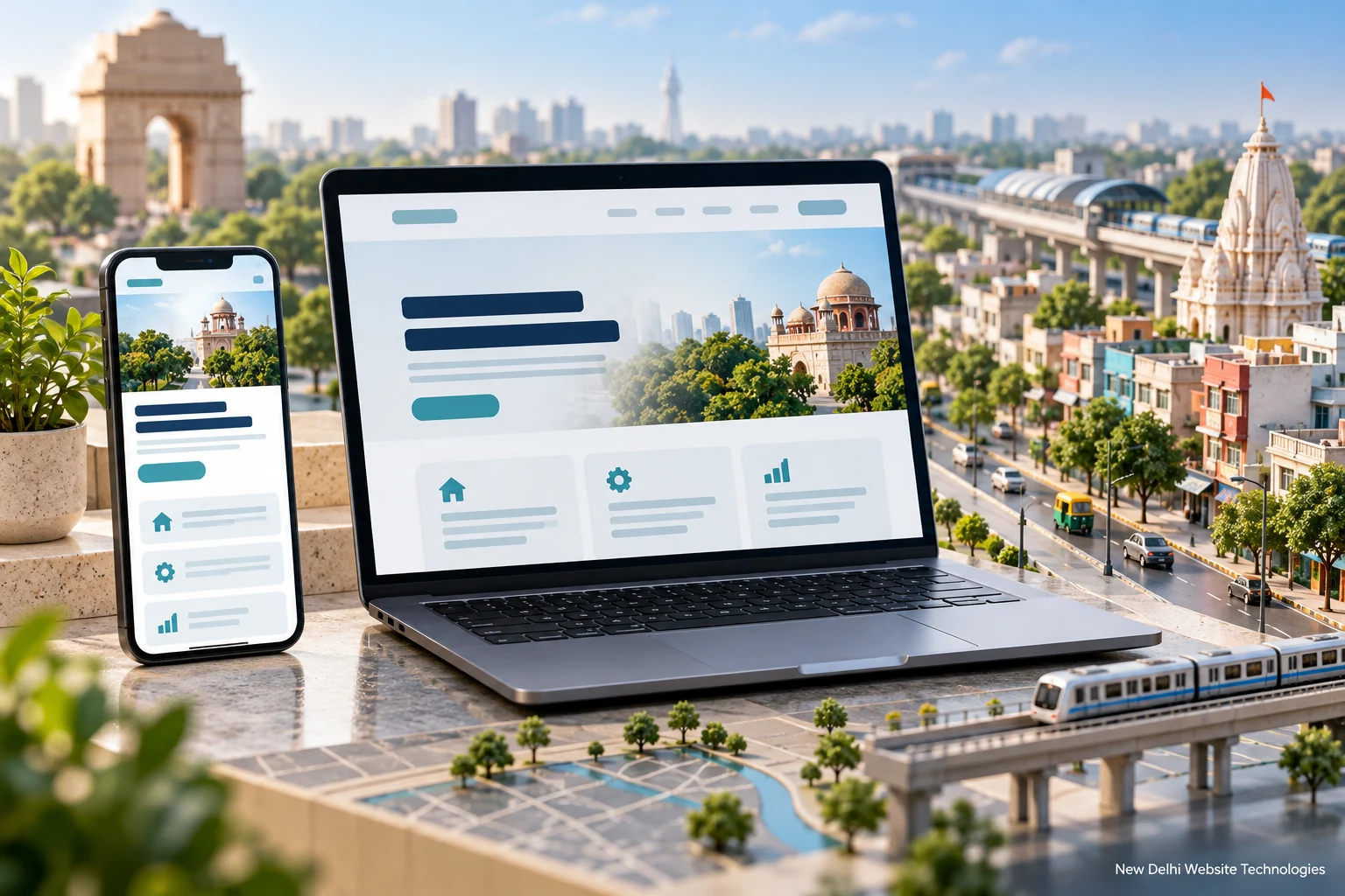 Website development concept for North East Delhi