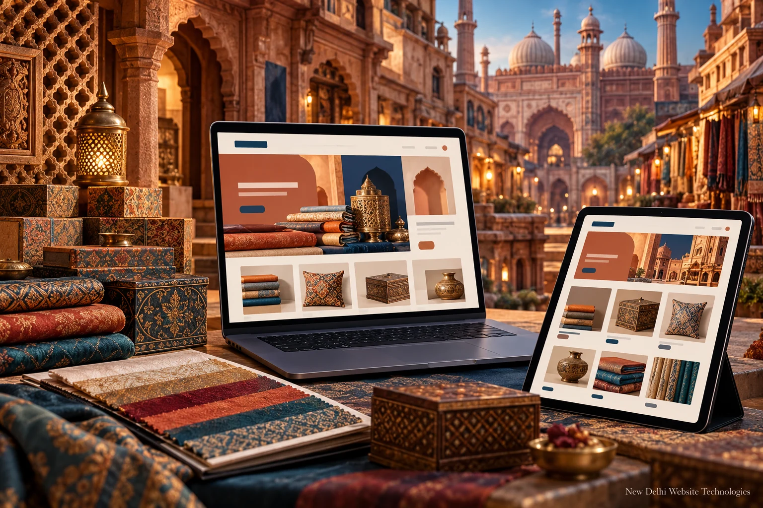 Website development concept for Old Delhi
