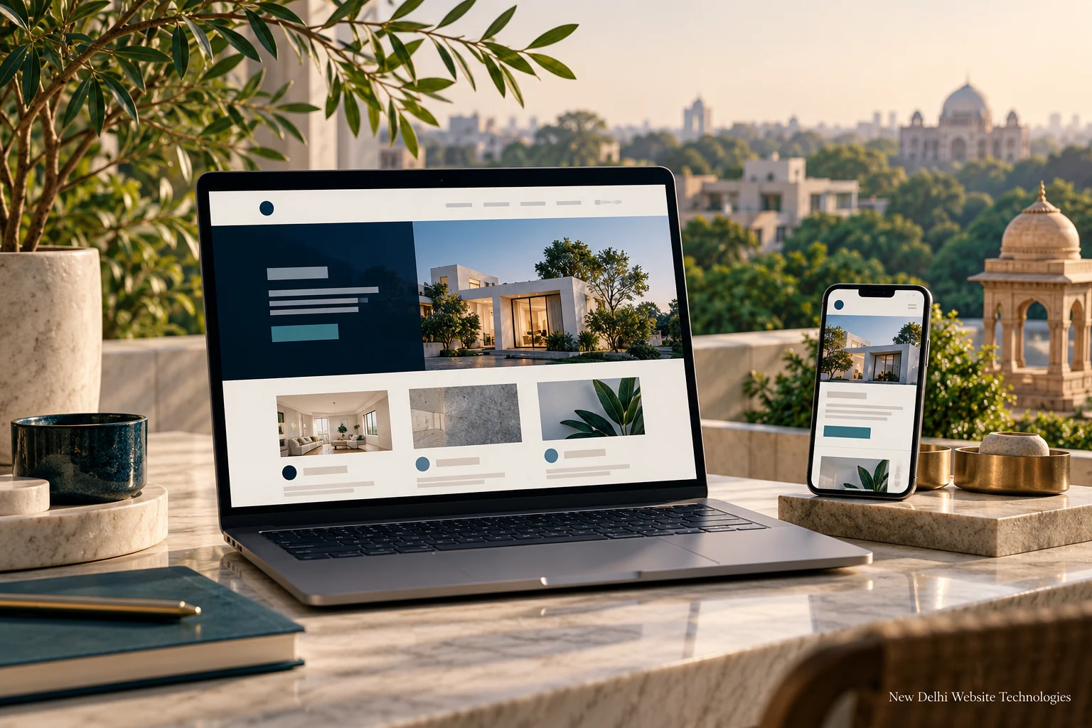 Website development concept for South Delhi