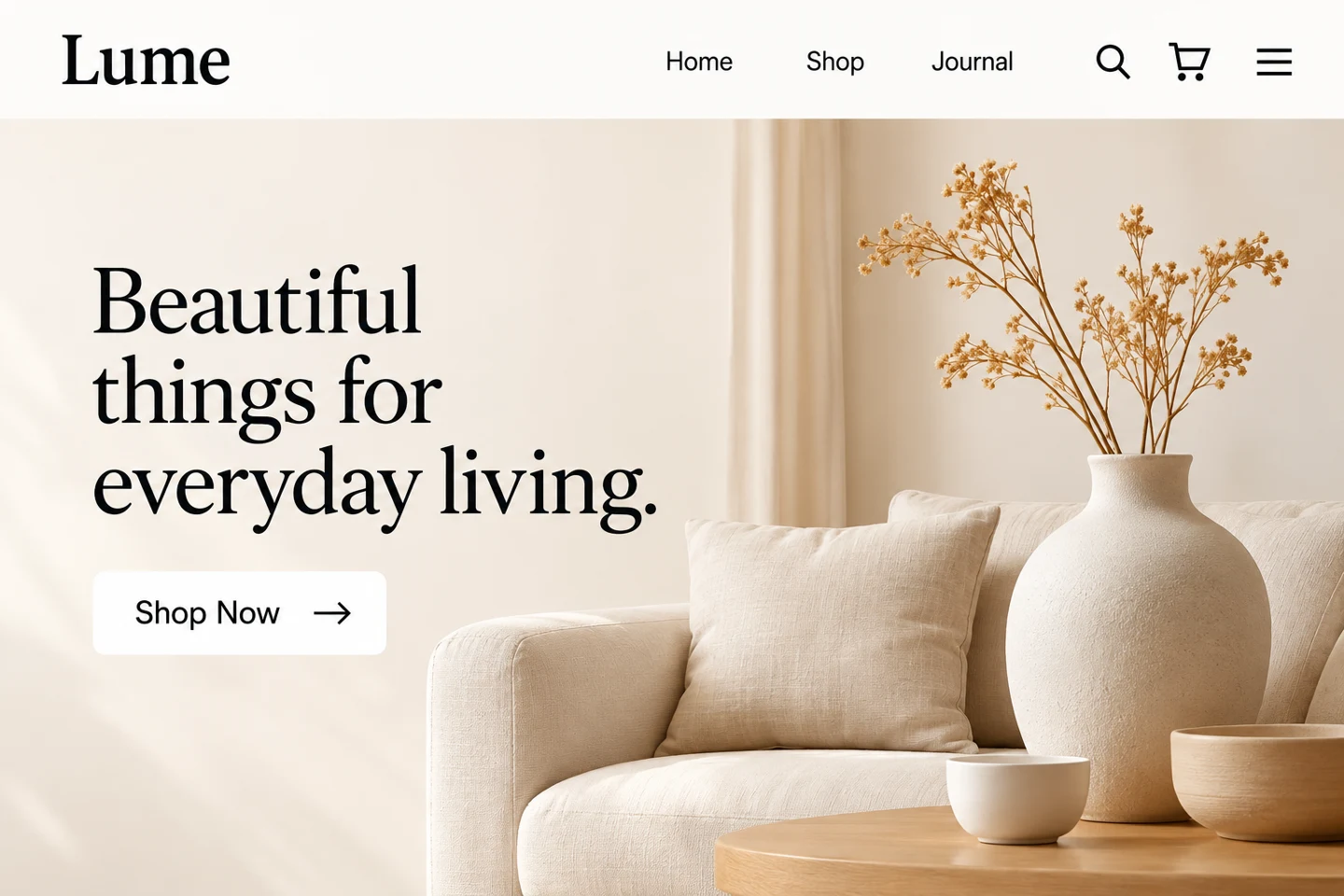 Lume · E-commerce illustrative concept