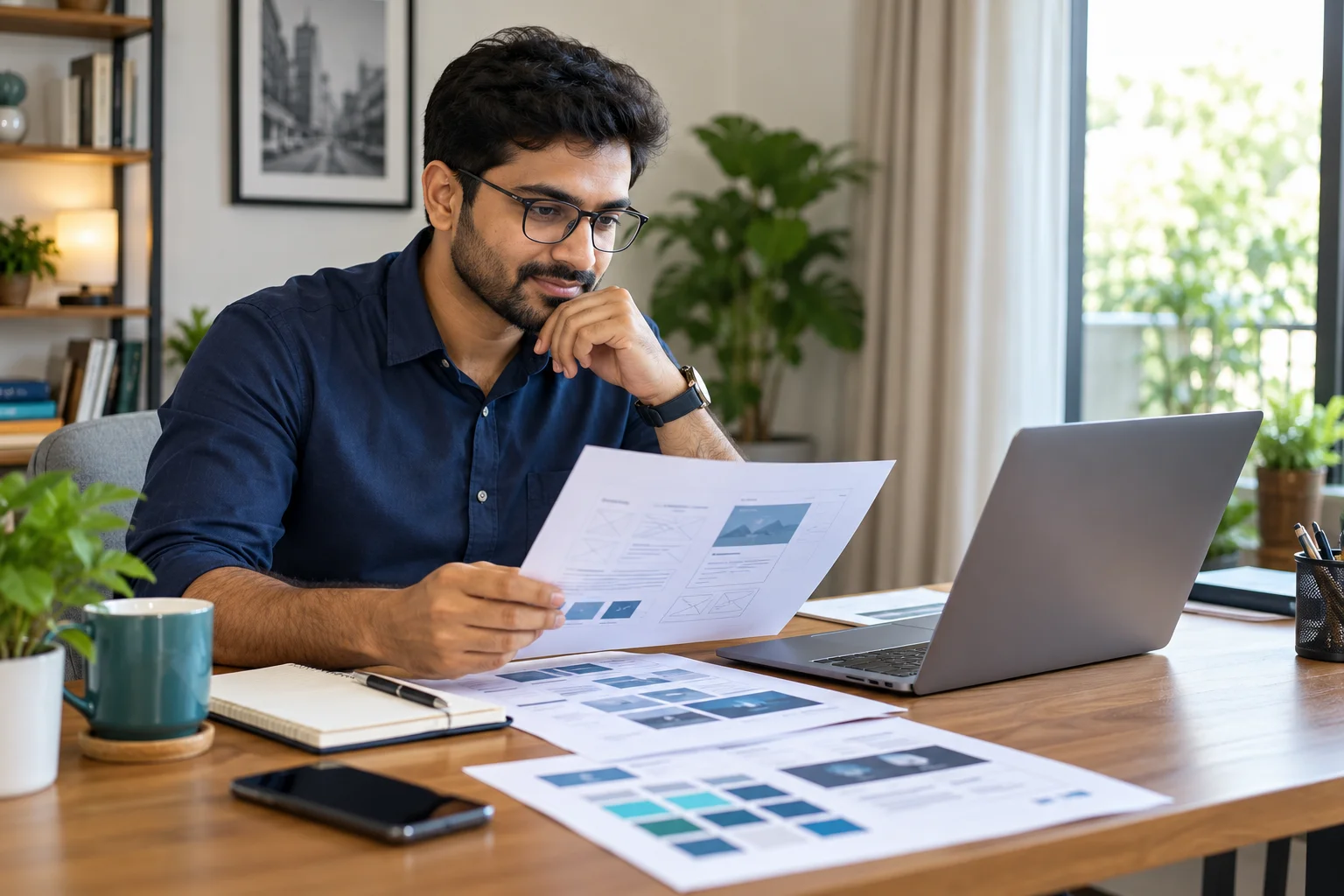 Discuss your website with our New Delhi office — illustrative website project scene