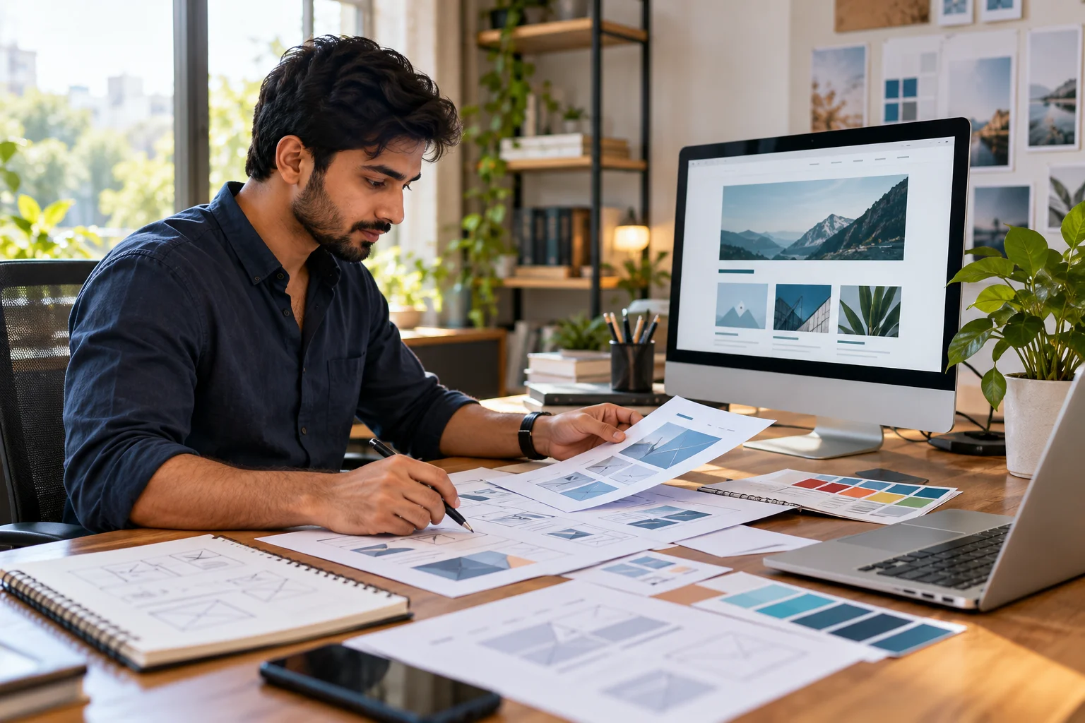 Design around your brand rather than a fixed template — custom web designing project planning