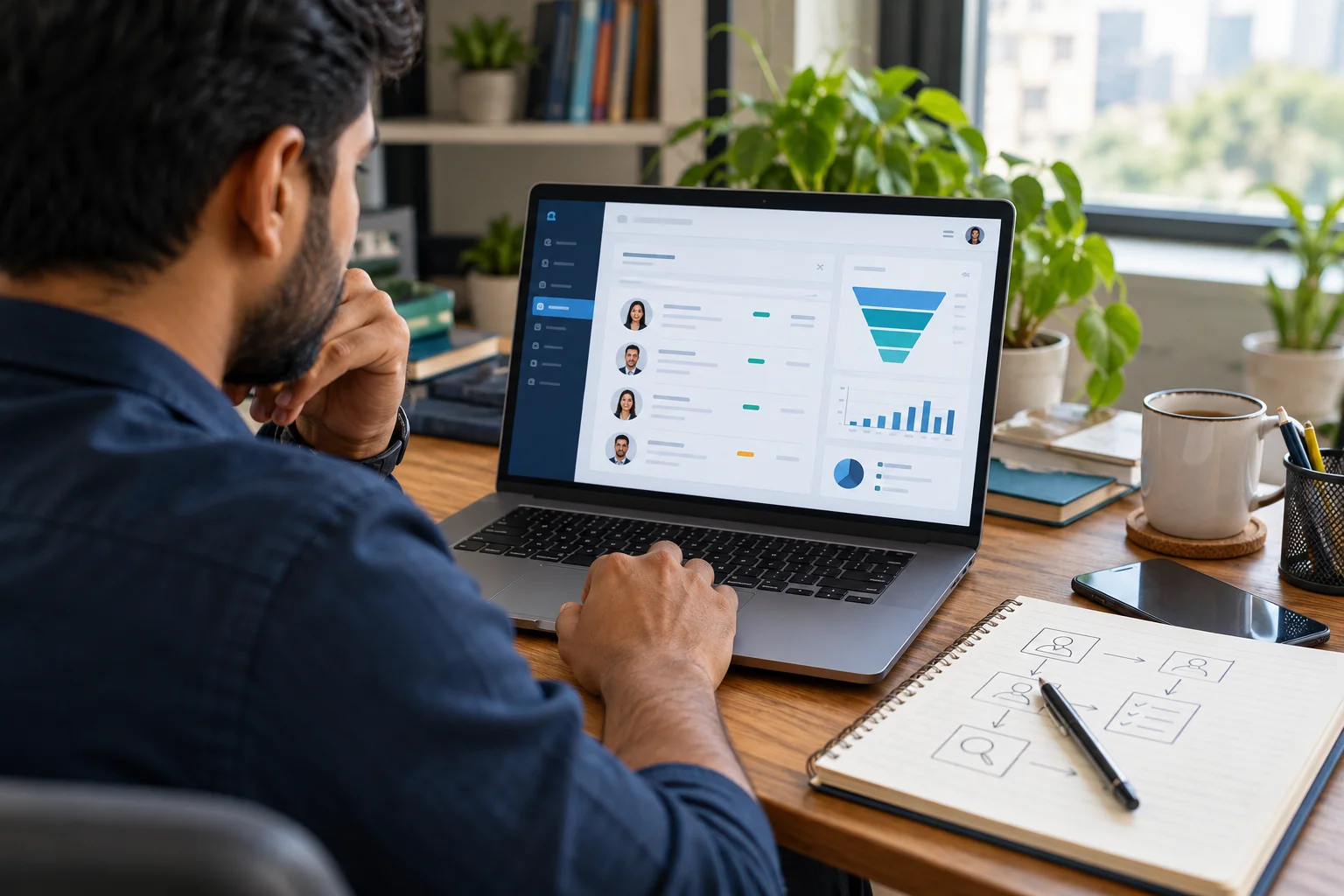 Organise hiring stages and candidate information — recruitment portal development project planning