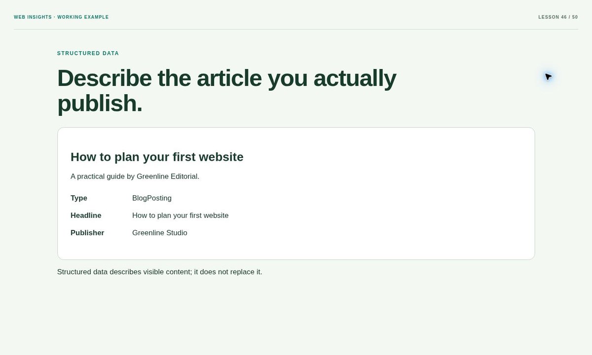 Original browser preview for How to Add Article Structured Data to a Blog Page