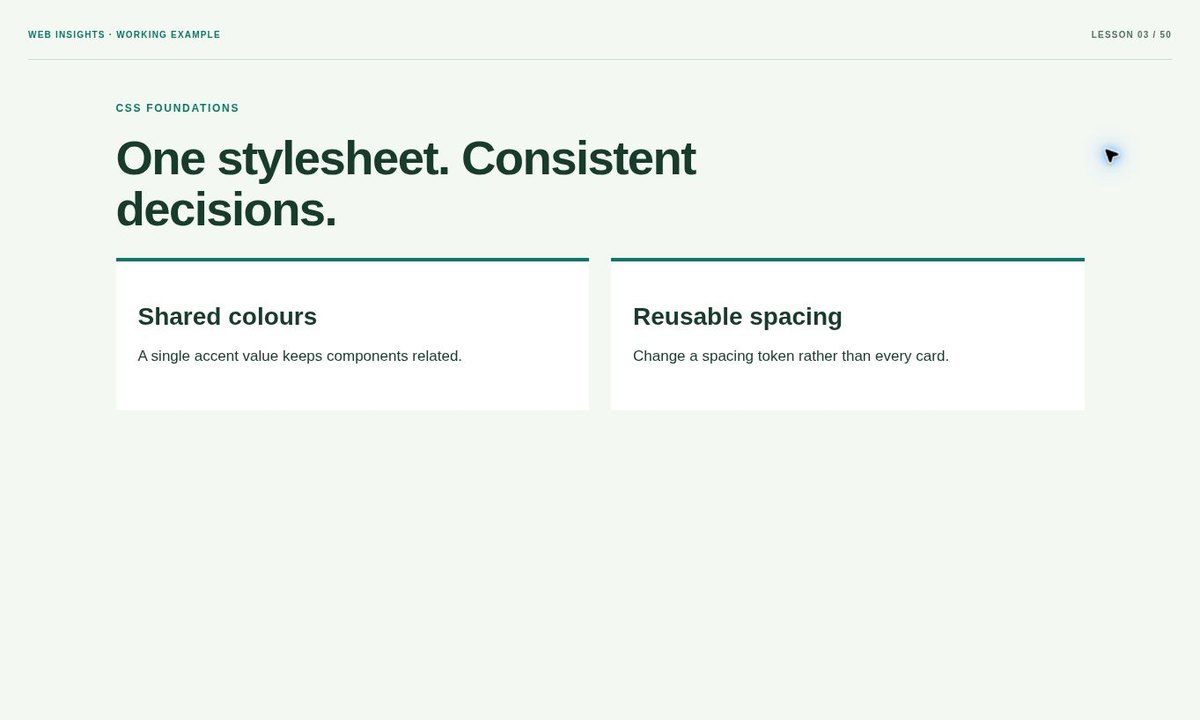 Example preview: How to Add CSS to a Website with an External Stylesheet