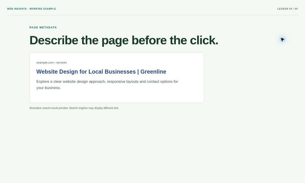 Example preview: How to Add an SEO Title and Meta Description to a Website