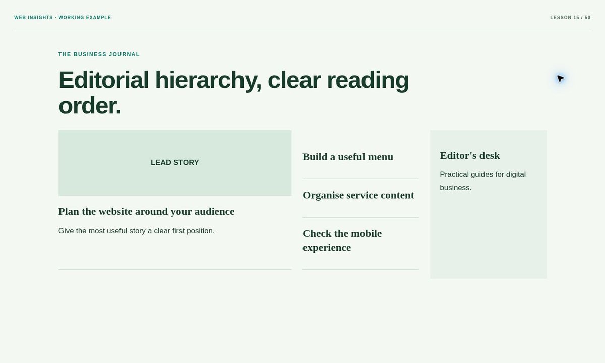 Example preview: How to Make a News Website Homepage Layout with CSS