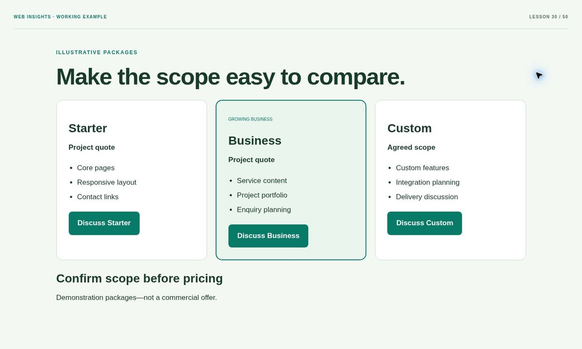 Example preview: How to Make a Responsive Website Pricing Table