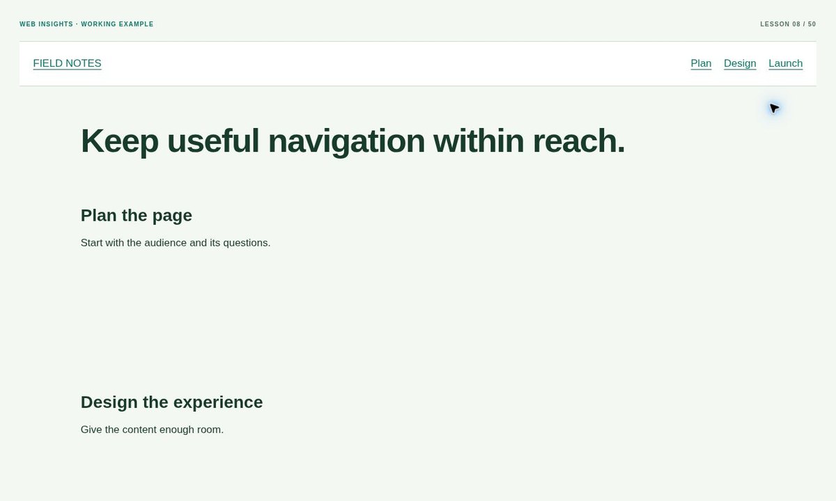 Example preview: How to Make a Sticky Website Header with CSS