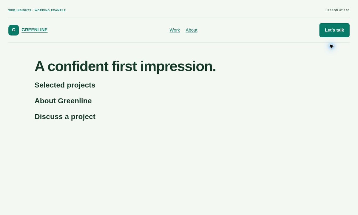 Original browser preview for How to Make a Website Header with a Logo and Navigation