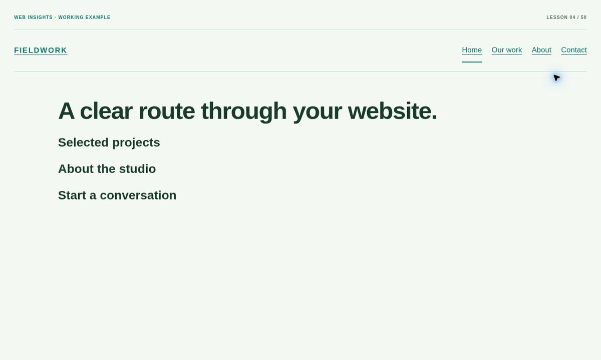 Example preview: How to Make a Website Menu Bar with HTML and CSS