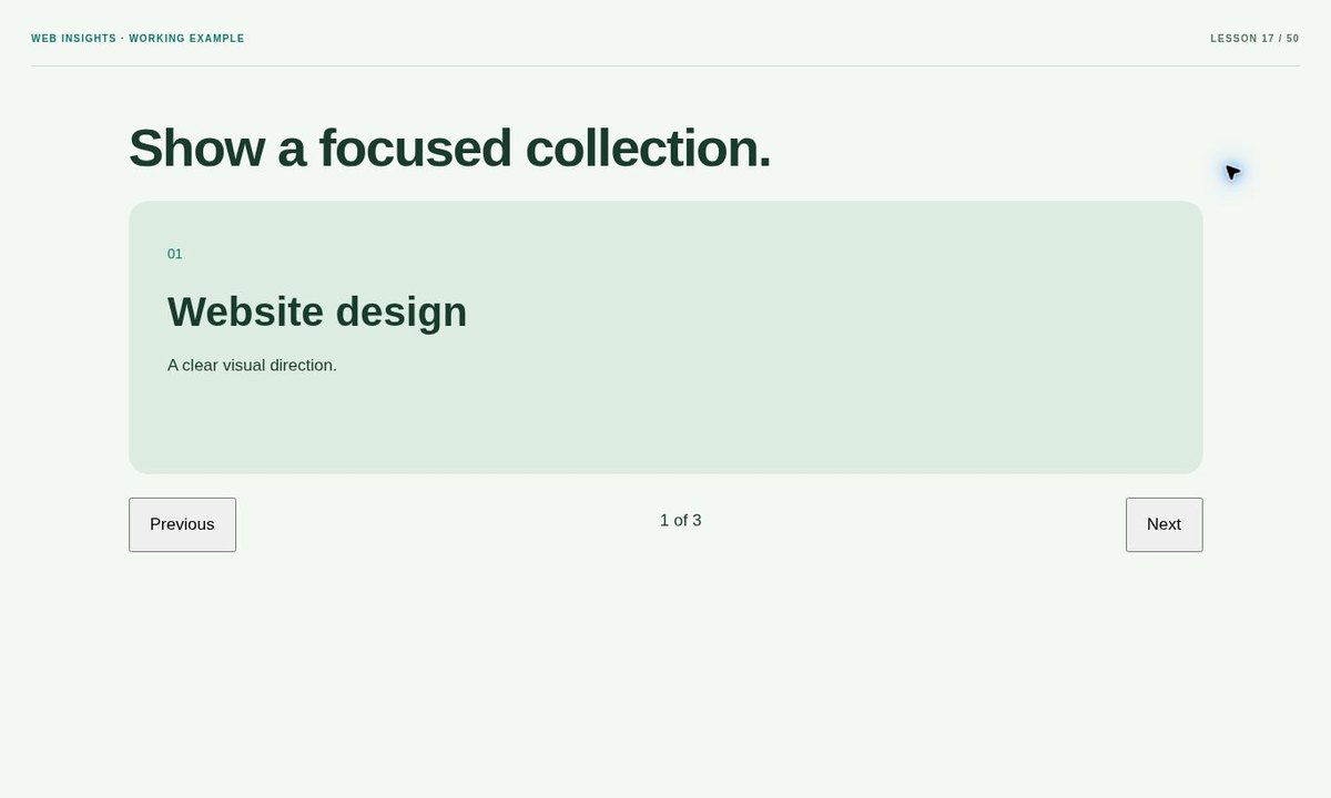 Example preview: How to Make an Accessible Image Slider with JavaScript