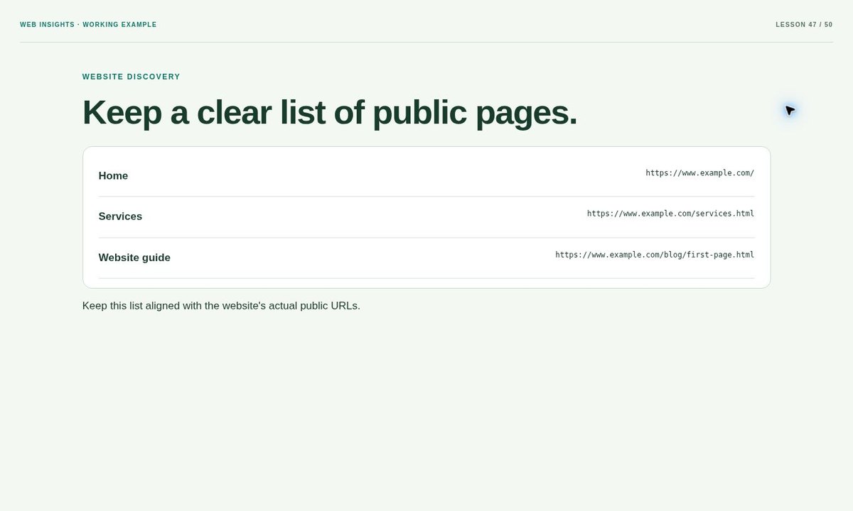 Example preview: How to Make an XML Sitemap for a Static Website