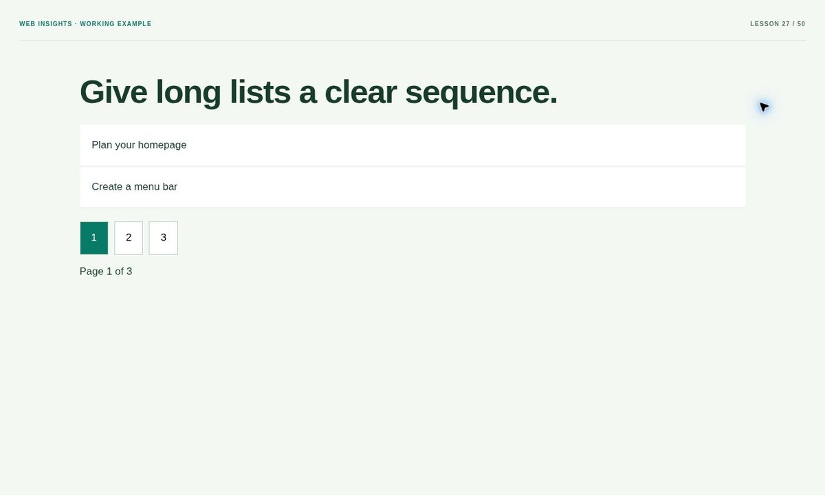 Example preview: How to Make Blog Pagination with JavaScript