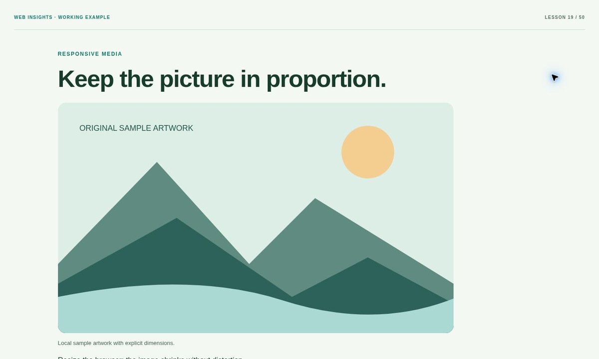 Example preview: How to Make Website Images Responsive without Stretching